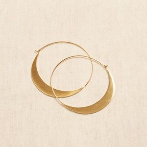 Aureus + Argent | Large Crescent Hoop Earrings from Banana Republic